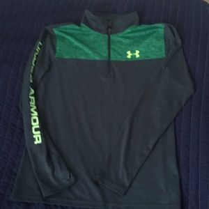 Under armour zip neck / heat gear sz YLg